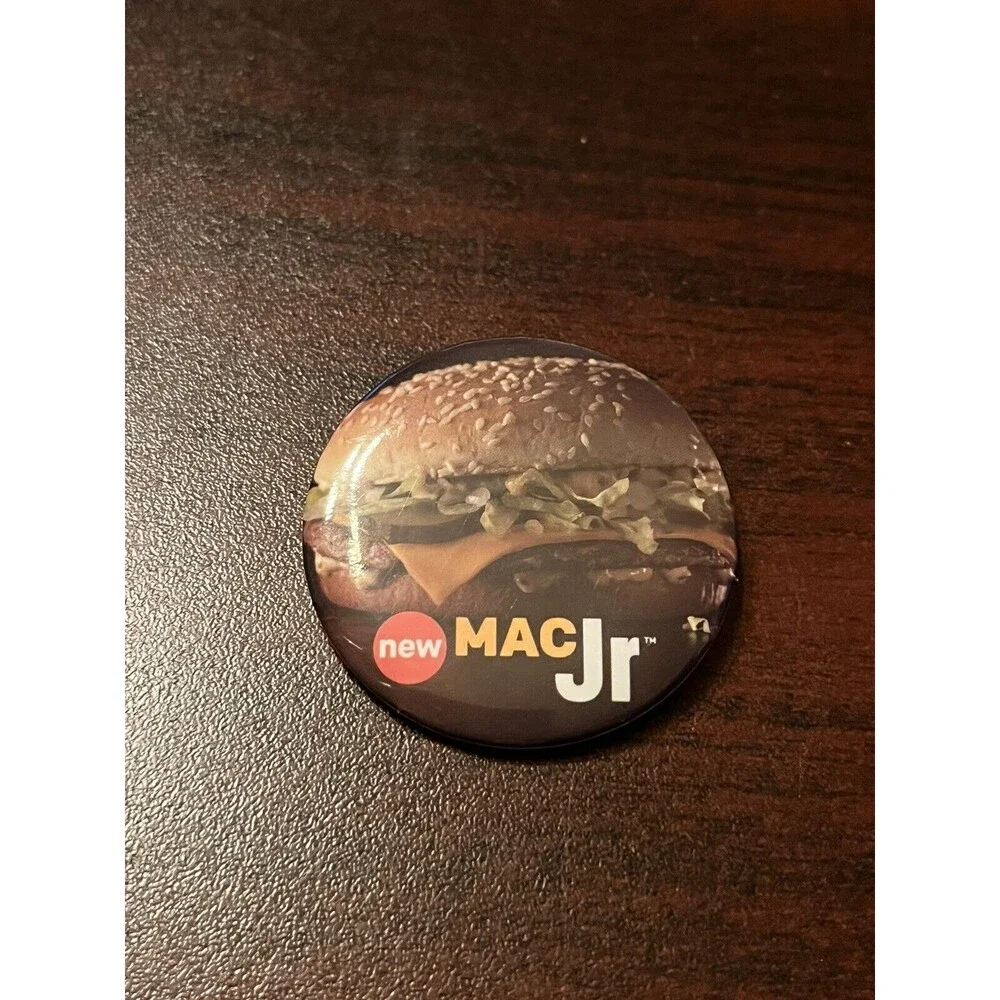 McDonald’s New Mac‎ Jr. Burger Employee Button Pin